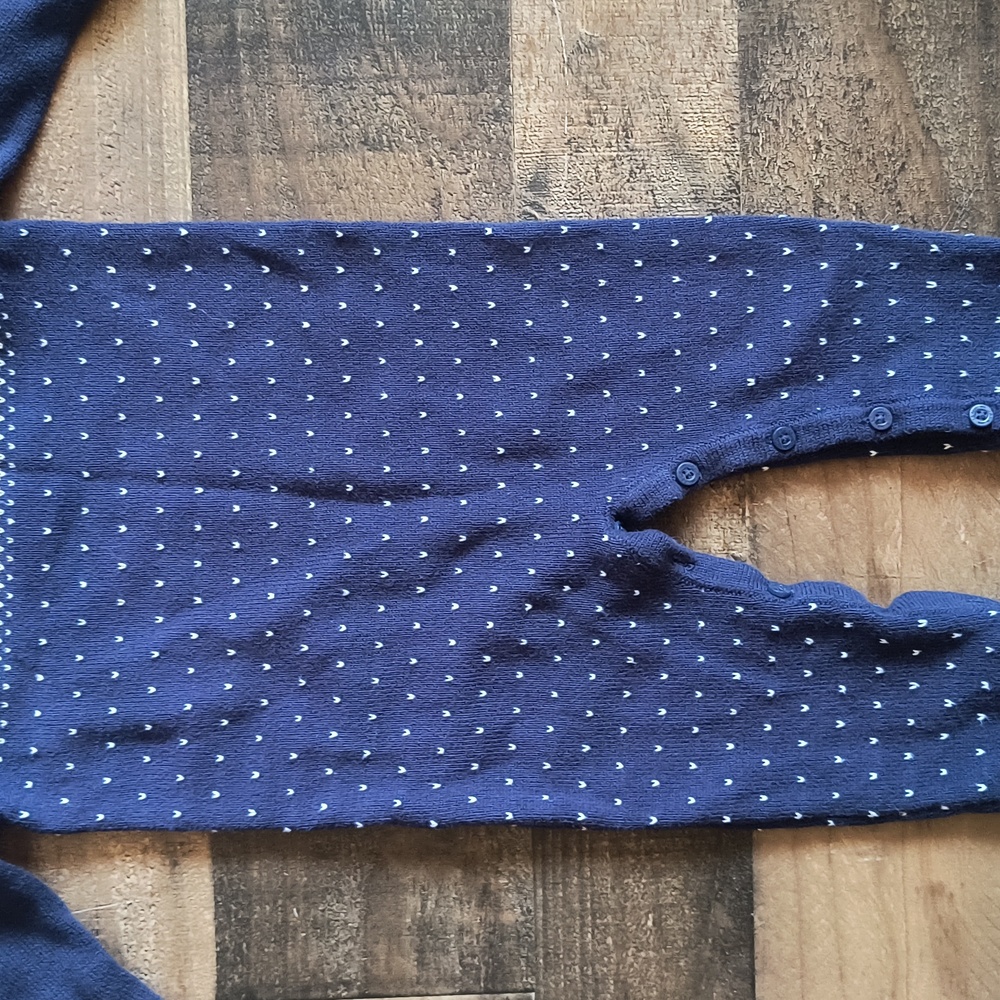 Janie And Jack Hedgehog Blue Faire Isle Knit Jumpsuit Romper Sz 12 -18 Months - Picture 7 of 12